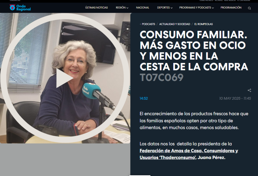 Consumo Familiar. Más gasto en ocio y menos en la cesta de la compra