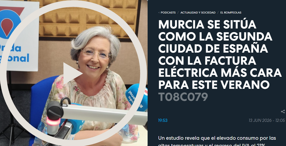 Murcia se sitúa como la segunda ciudad de España con la factura eléctrica más cara para este verano