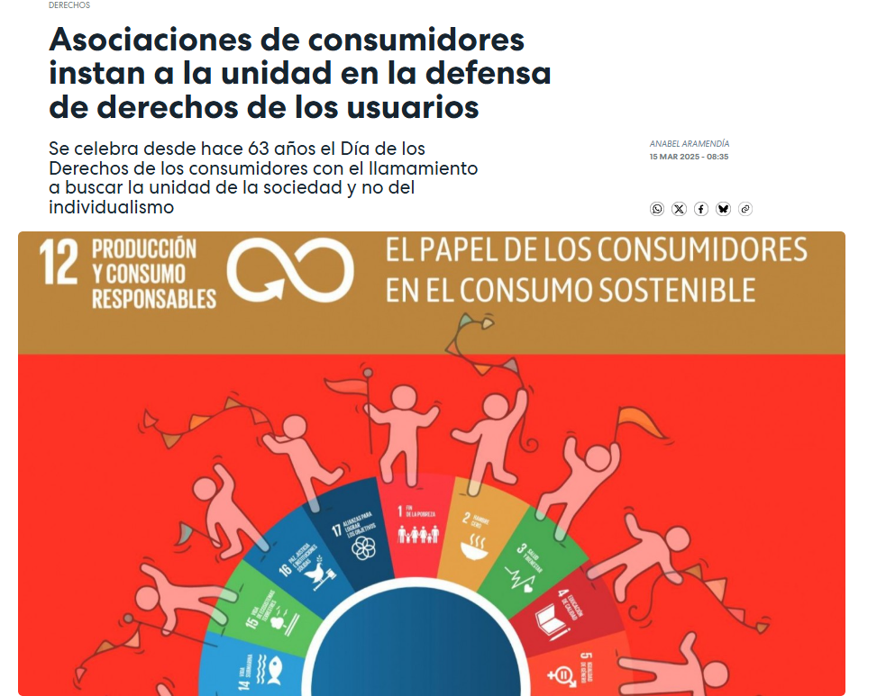 Asociaciones de consumidores instan a la unidad en la defensa de derechos de los usuarios