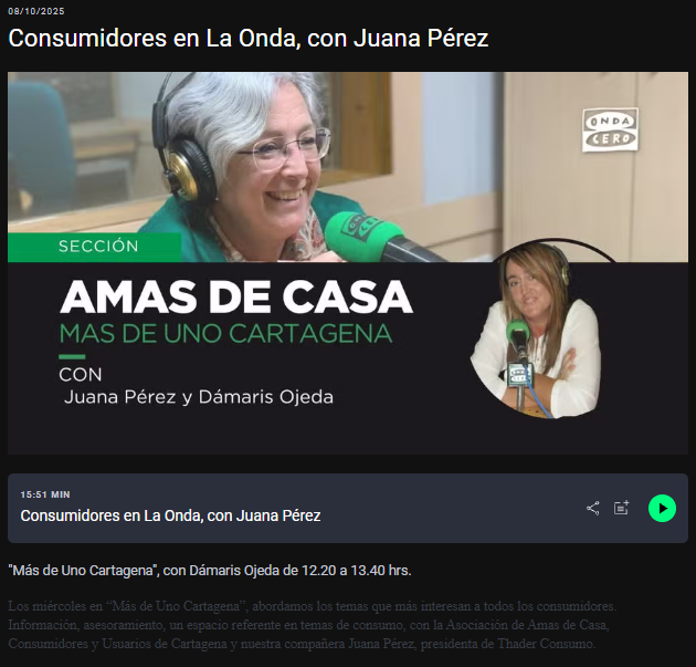 Consumidores en La Onda, con Juana Pérez