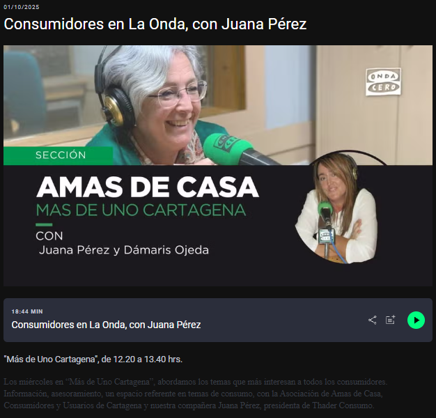 Consumidores en La Onda, con Juana Pérez