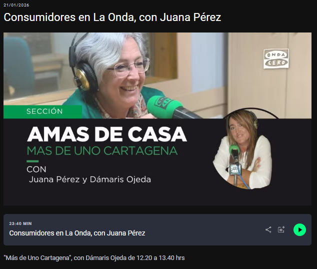Consumidores en La Onda, con Juana Pérez