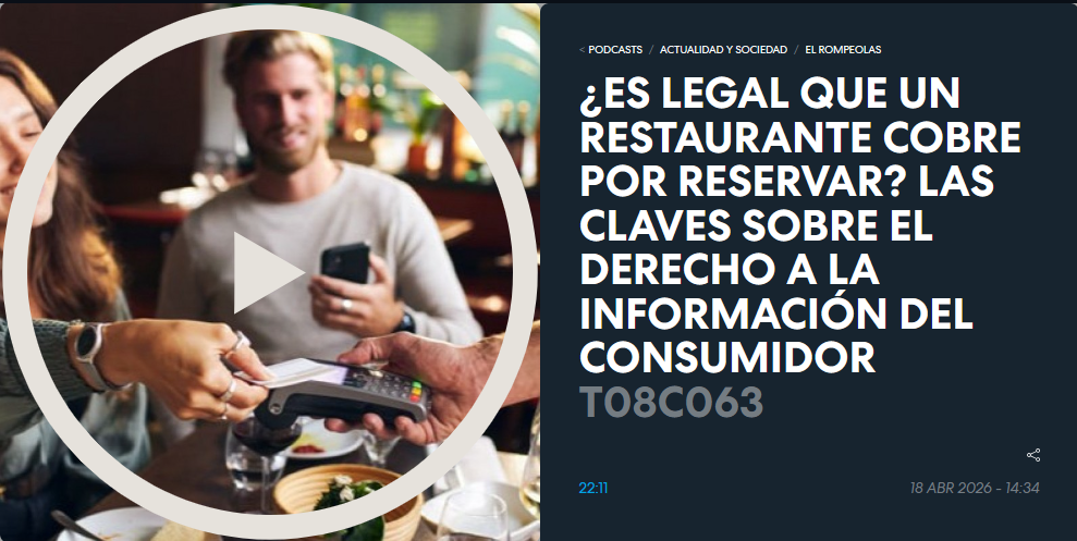 ¿Es legal que un restaurante cobre por reservar? Las claves sobre el derecho a la información del consumidor