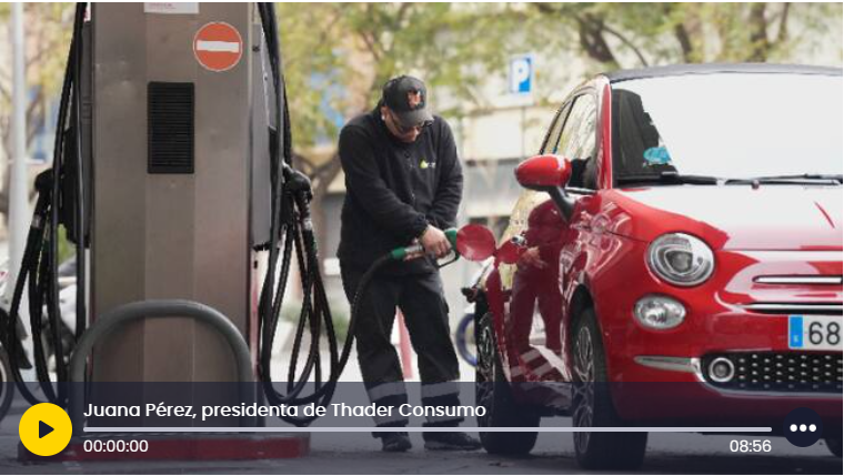 El bolsillo ya no aguanta más: Thader Consumo alerta ante la subida del precio de la gasolina