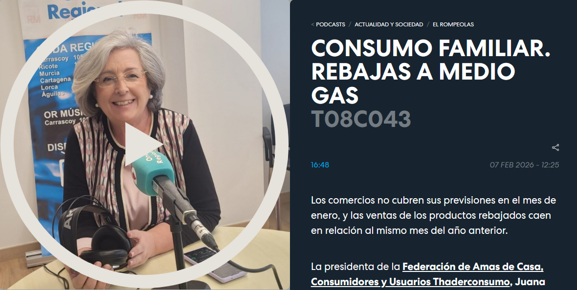 Consumo Familiar. Rebajas a medio gas