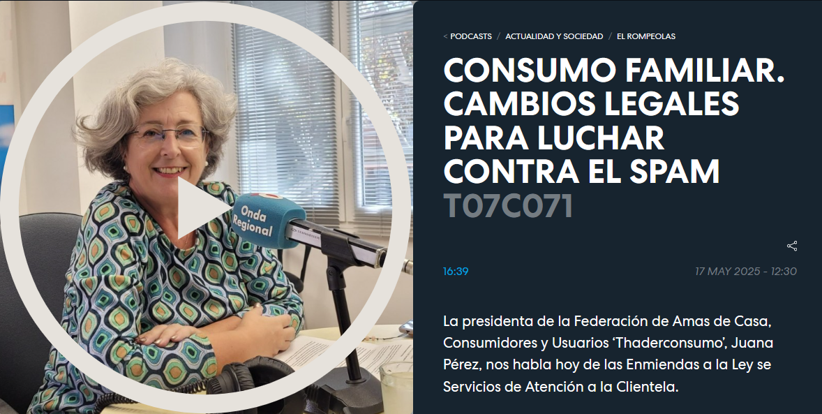 Consumo Familiar. Cambios legales para luchar contra el spam