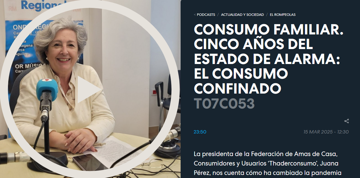 Consumo Familiar. Cinco años del estado de alarma: el consumo confinado