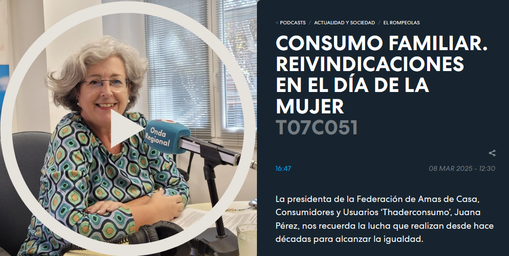 Consumo Familiar. Reivindicaciones en el Día de la Mujer