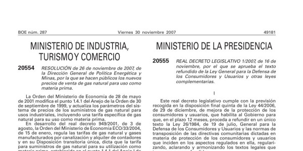 Vista previa de Real Decreto Legislativo 1/2007 — Ley General para la Defensa de los Consumidores y Usuarios